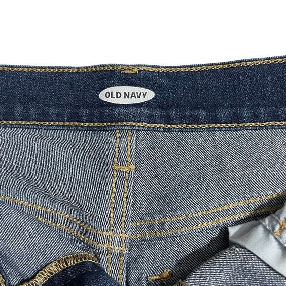Old Navy Jean Shorts Womens Size 2 Bermuda Stretch Dark Wash Mid Rise Blue Denim - Picture 4 of 10
